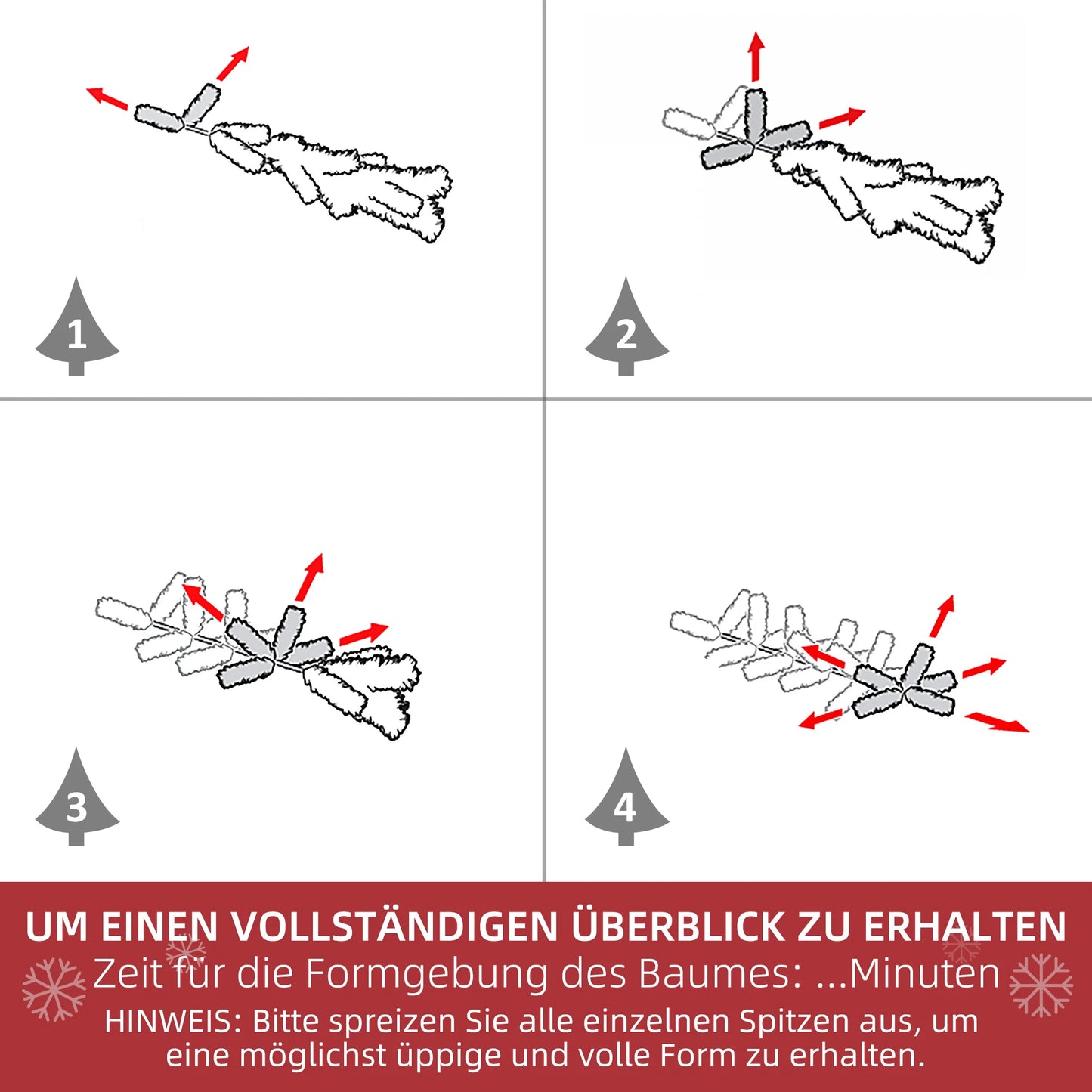 Wunderschöner Weihnachtsbaum 🎄 In 2 Größen mit edler Schnee-Optik – für festliche Winterstimmung in jedem Raum!