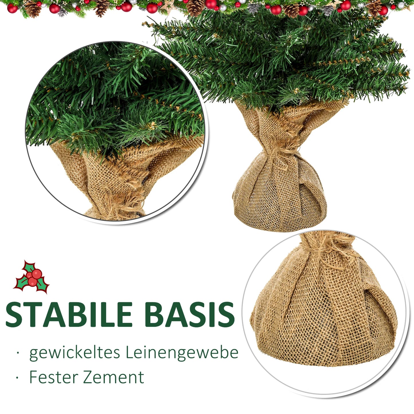 Weihnachtsbaum 60 cm 🎄 Perfekte Tischdeko für Zuhause oder Büro – kompakter Baum für festliche Stimmung überall!