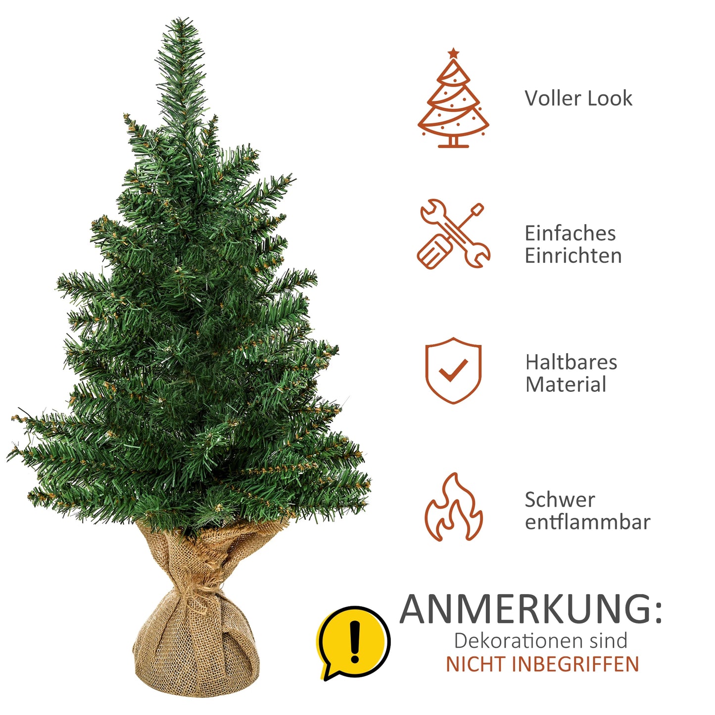 Weihnachtsbaum 60 cm 🎄 Perfekte Tischdeko für Zuhause oder Büro – kompakter Baum für festliche Stimmung überall!