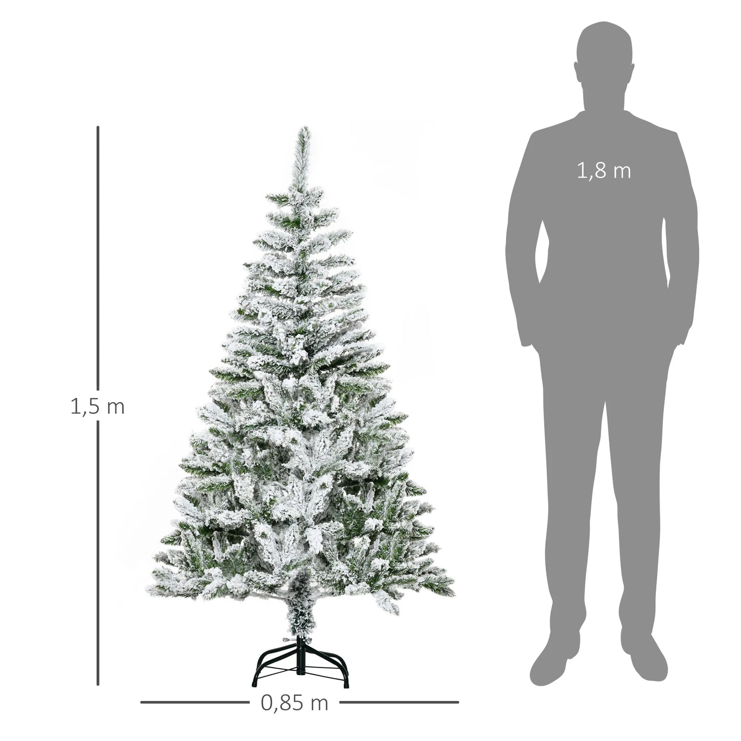 Wunderschöner Weihnachtsbaum 🎄 In 2 Größen mit edler Schnee-Optik – für festliche Winterstimmung in jedem Raum!