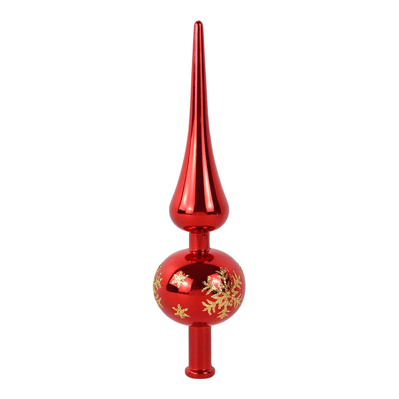 Glänzende Baumspitze ✨ 23 cm Krone für deinen Weihnachtsbaum – edles Design in 3 festlichen Farben erhältlich!