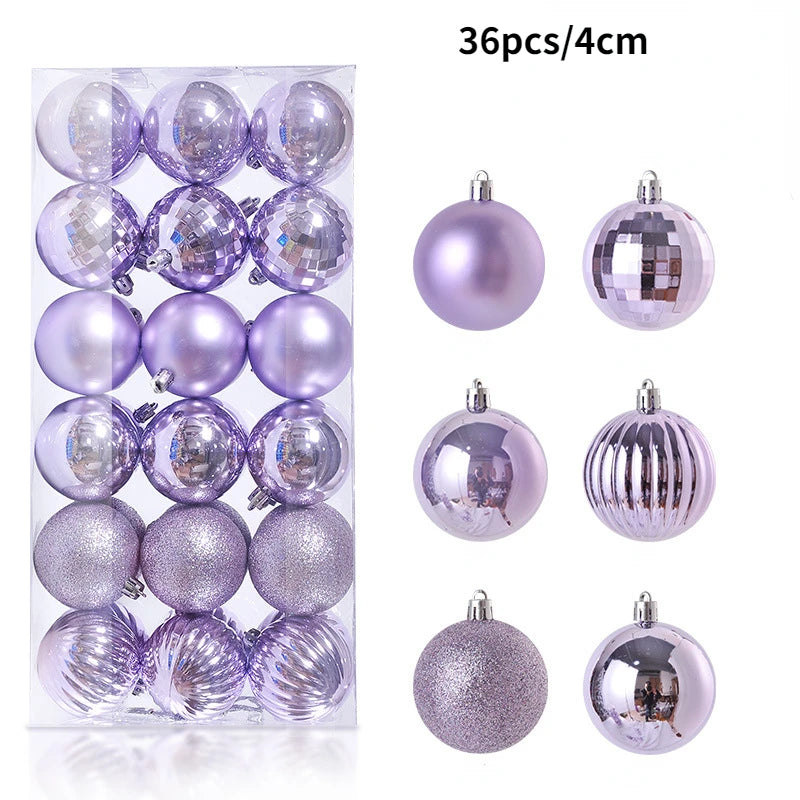 Set aus 24/36 Weihnachtsbaumkugeln 🎄 Vielfältige Farben & Designs – perfekte Dekoration für festliche Stimmung am Baum!