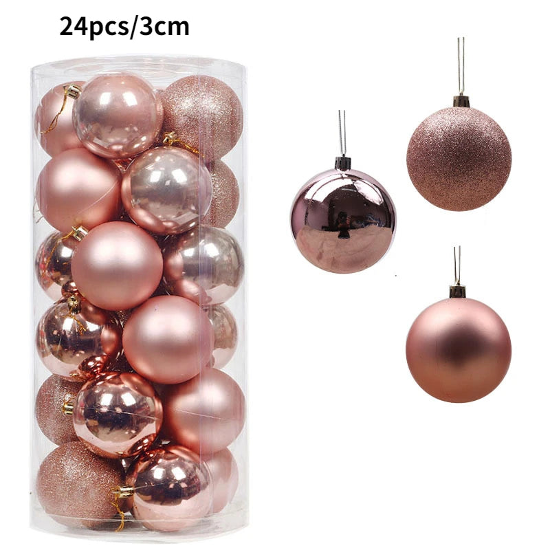 Set aus 24/36 Weihnachtsbaumkugeln 🎄 Vielfältige Farben & Designs – perfekte Dekoration für festliche Stimmung am Baum!