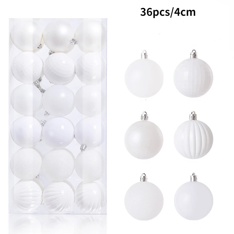 Set aus 24/36 Weihnachtsbaumkugeln 🎄 Vielfältige Farben & Designs – perfekte Dekoration für festliche Stimmung am Baum!