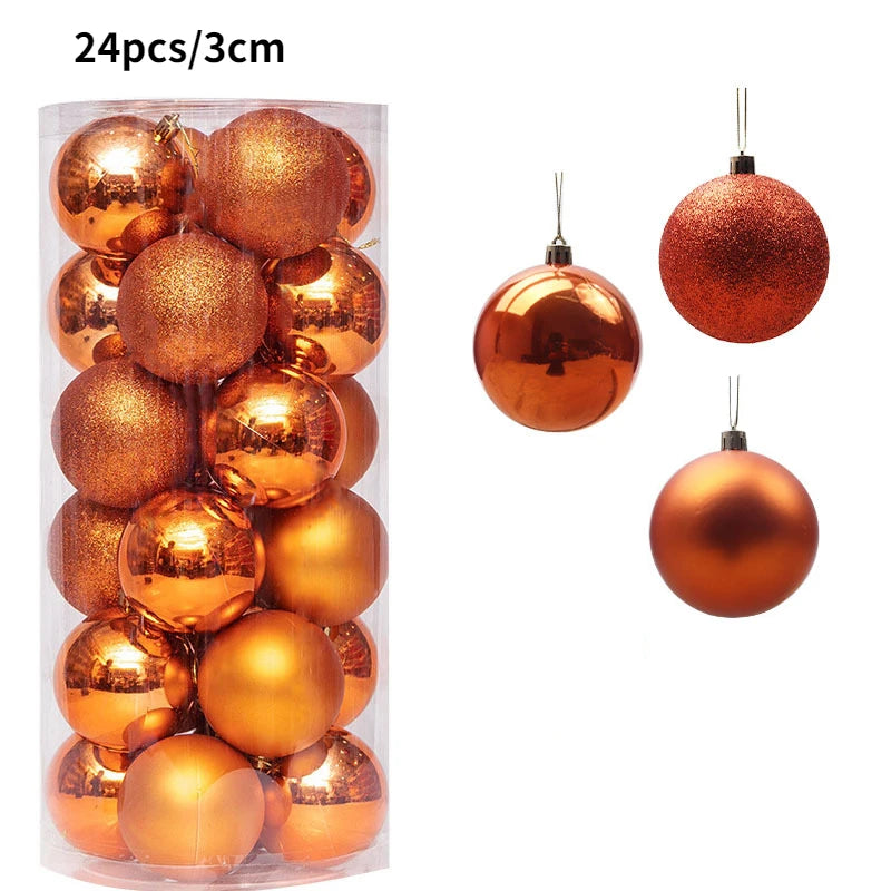 Set aus 24/36 Weihnachtsbaumkugeln 🎄 Vielfältige Farben & Designs – perfekte Dekoration für festliche Stimmung am Baum!