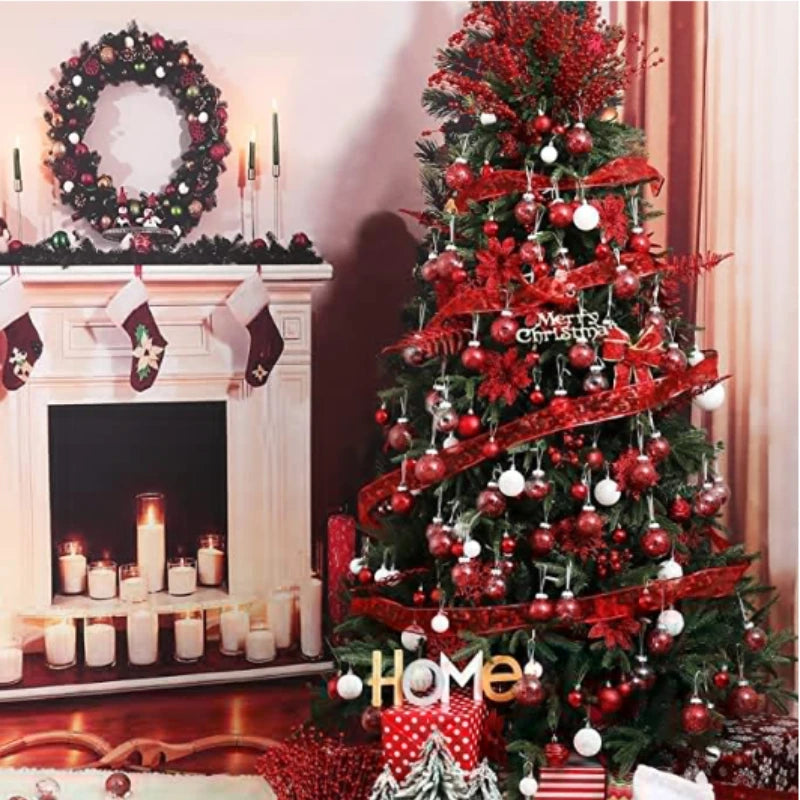 Set aus 24/36 Weihnachtsbaumkugeln 🎄 Vielfältige Farben & Designs – perfekte Dekoration für festliche Stimmung am Baum!