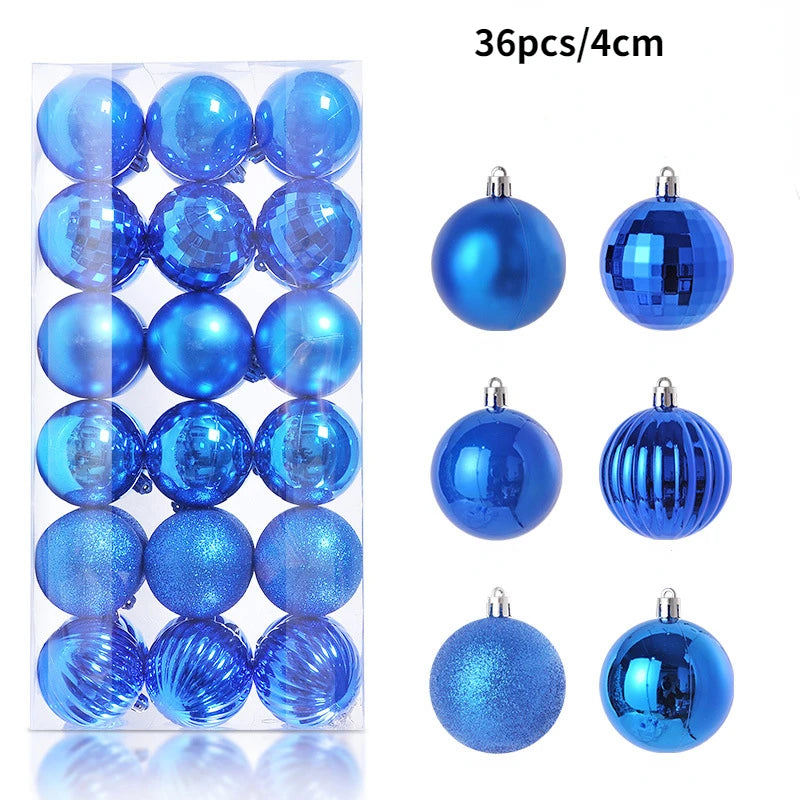 Set aus 24/36 Weihnachtsbaumkugeln 🎄 Vielfältige Farben & Designs – perfekte Dekoration für festliche Stimmung am Baum!