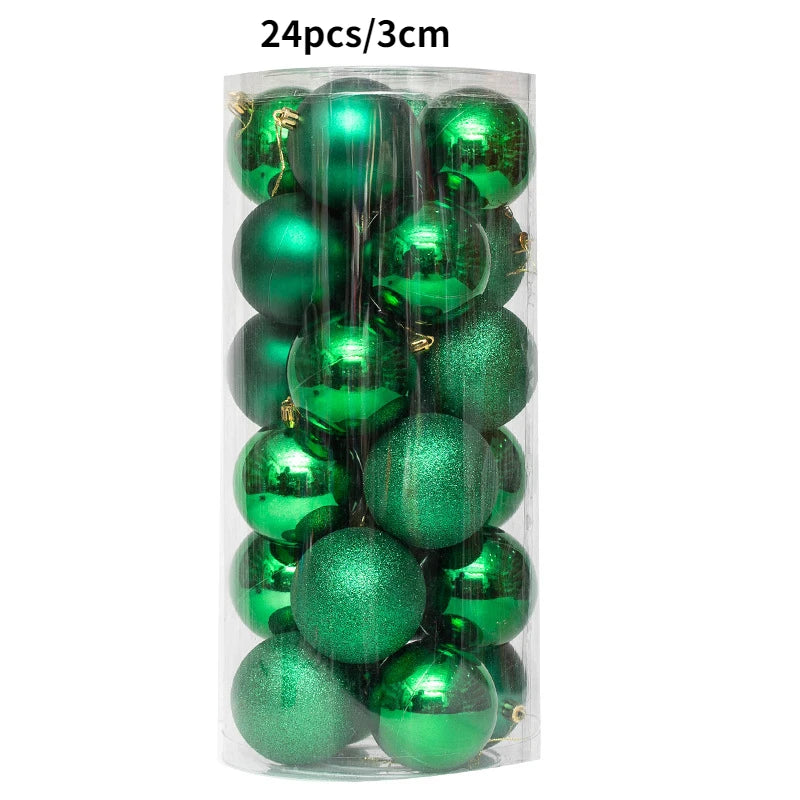Set aus 24/36 Weihnachtsbaumkugeln 🎄 Vielfältige Farben & Designs – perfekte Dekoration für festliche Stimmung am Baum!