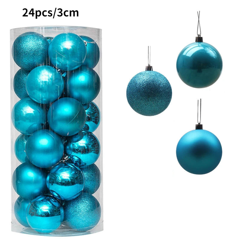 Set aus 24/36 Weihnachtsbaumkugeln 🎄 Vielfältige Farben & Designs – perfekte Dekoration für festliche Stimmung am Baum!