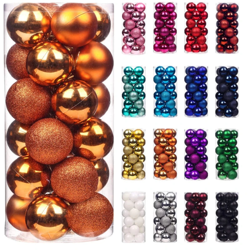 Set aus 24/36 Weihnachtsbaumkugeln 🎄 Vielfältige Farben & Designs – perfekte Dekoration für festliche Stimmung am Baum!
