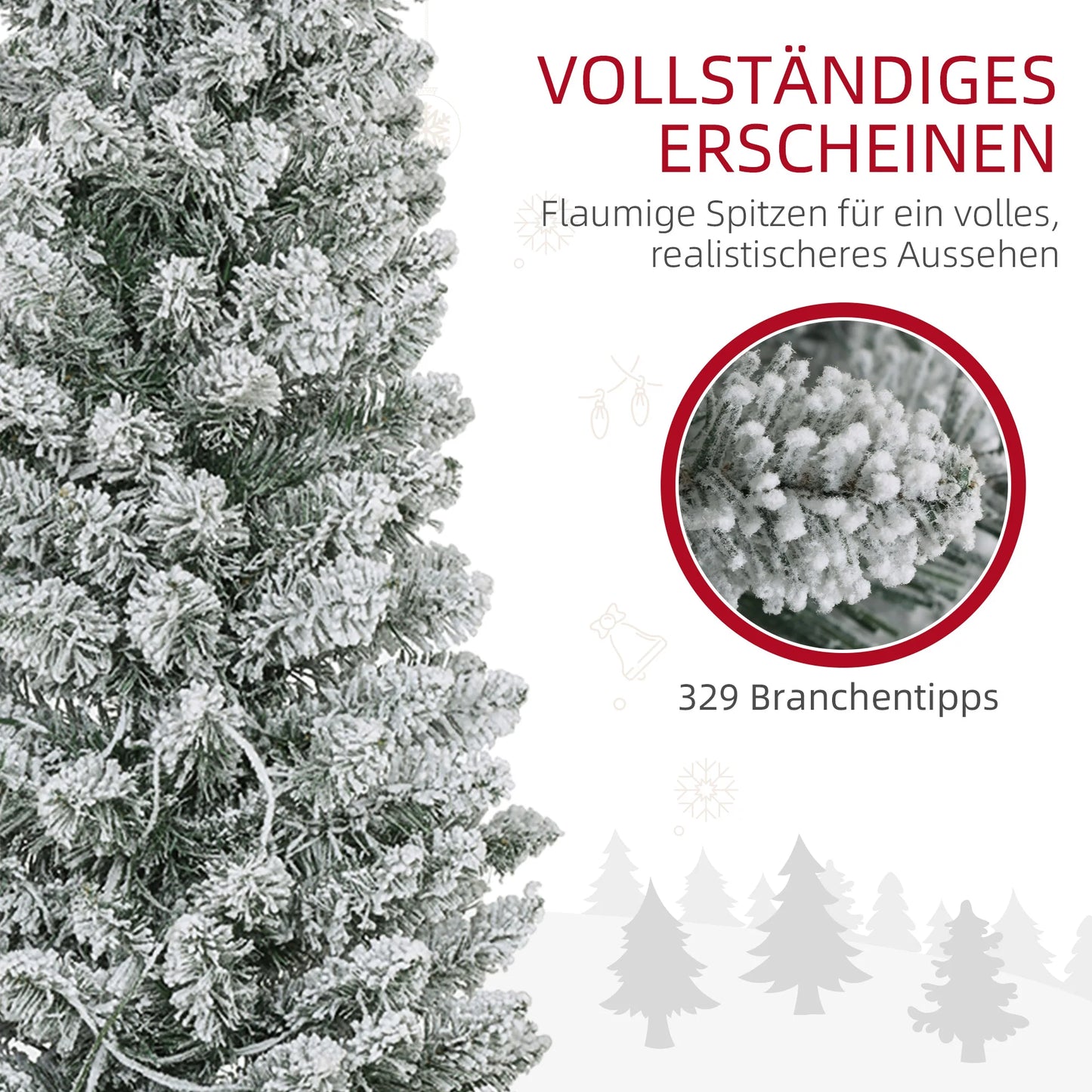 Weihnachtsbaum 180 cm 🎄 Mit 150 LED-Lichtern – strahlender Baum für festliche Stimmung und funkelnde Deko!