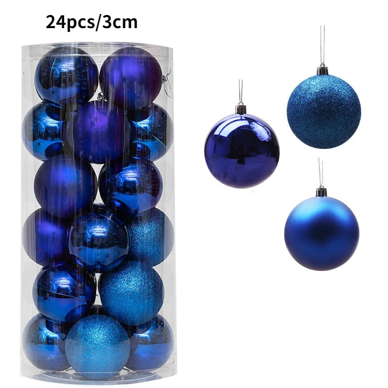 Set aus 24/36 Weihnachtsbaumkugeln 🎄 Vielfältige Farben & Designs – perfekte Dekoration für festliche Stimmung am Baum!