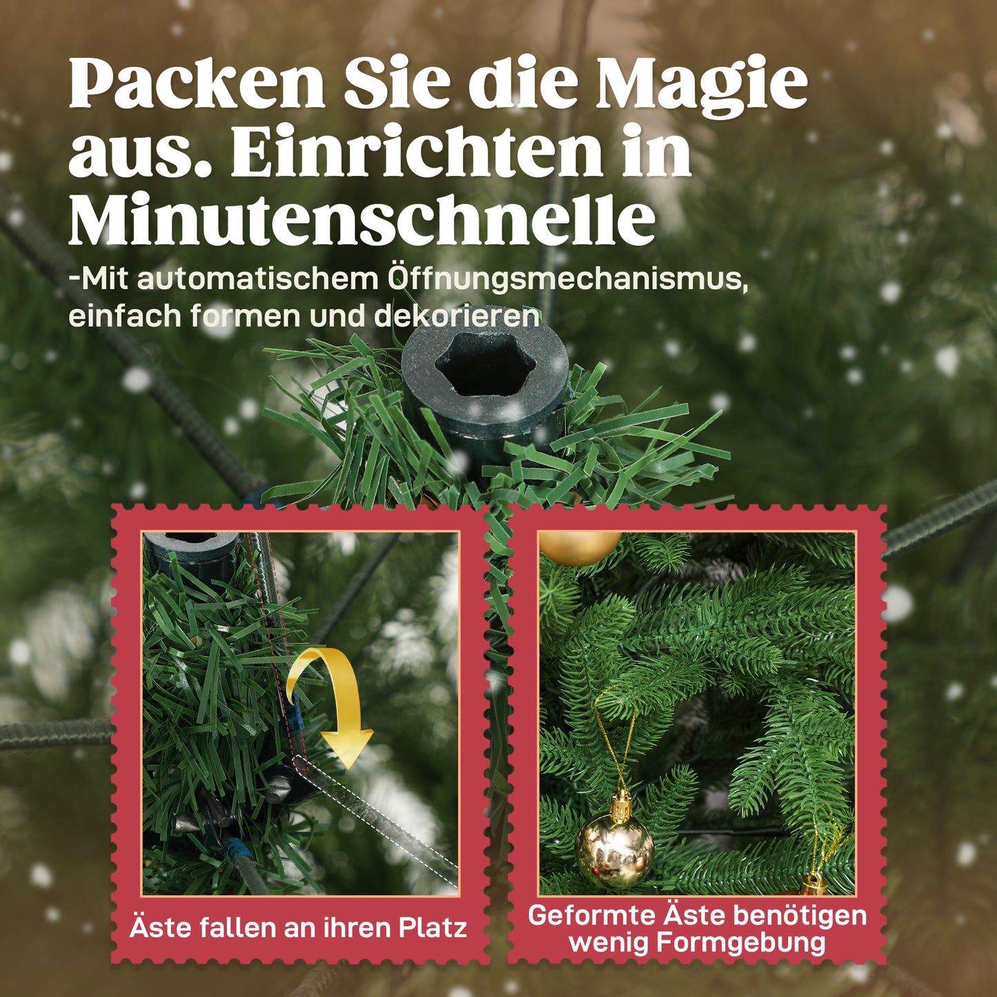 Künstlicher Weihnachtsbaum 🎄 in edlem Nordmanntannen-Look – sattes Grün & stabiler Standfuß für echte Festtagsstimmung!
