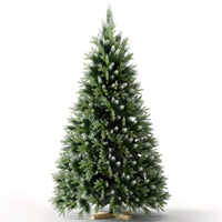 Großer künstlicher Weihnachtsbaum mit Holzfuß & Kunstschnee – perfekte Weihnachtsdeko für Haus & Büro 🎄❄️ 150/180/225cm