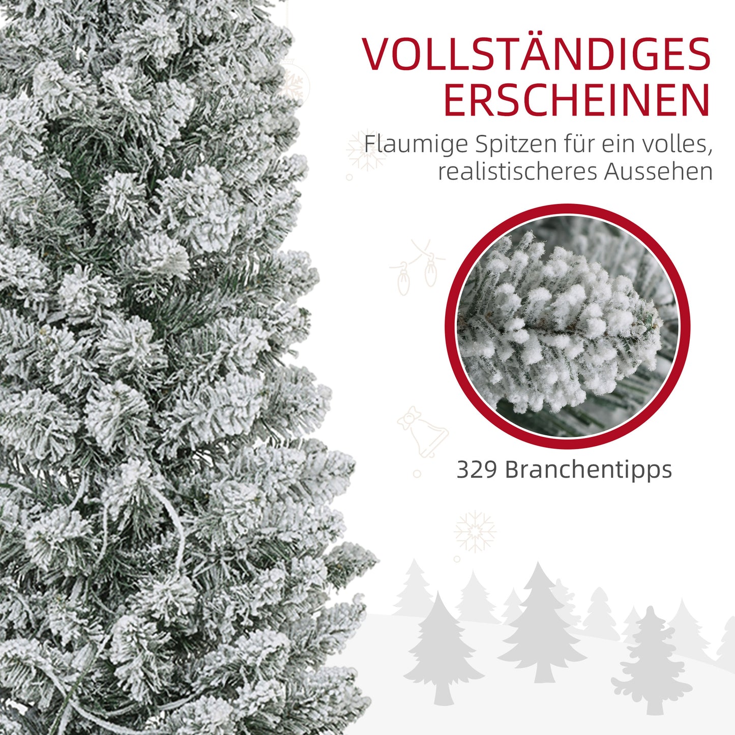 Weihnachtsbaum 180 cm 🎄 Mit 150 LED-Lichtern – strahlender Baum für festliche Stimmung und funkelnde Deko!