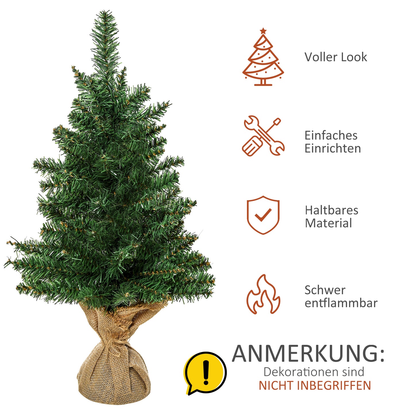 Weihnachtsbaum 60 cm 🎄 Perfekte Tischdeko für Zuhause oder Büro – kompakter Baum für festliche Stimmung überall!