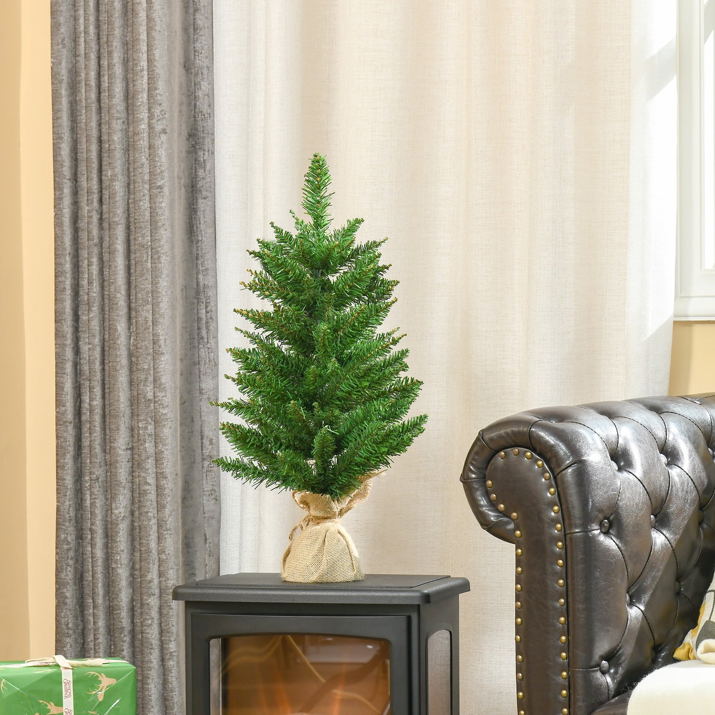 Weihnachtsbaum 60 cm 🎄 Perfekte Tischdeko für Zuhause oder Büro – kompakter Baum für festliche Stimmung überall!