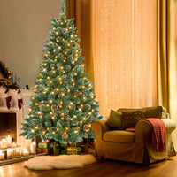 Künstlicher Weihnachtsbaum mit IP44-LEDs & Schneeeffekt – realistischer PVC-Baum mit Metallständer und Lichter🎄💡 120-240cm