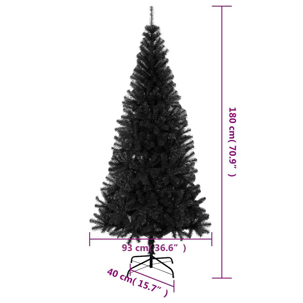 Schwarzer Premium-Tannenbaum – Stylisches Weihnachts-Highlight für moderne Wohnzimmer & luxuriöse Festtage 🎁🌲 180cm