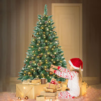 Künstlicher Weihnachtsbaum mit IP44-LEDs & Schneeeffekt – realistischer PVC-Baum mit Metallständer und Lichter🎄💡 120-240cm