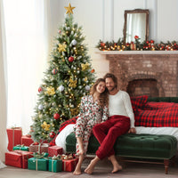 Verschneiter LED-Weihnachtsbaum 150–210 cm – künstliche Tanne mit Holzständer🎅🎄