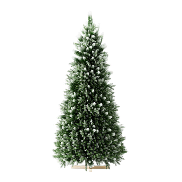 Künstlicher Deko-Baum mit Schnee & Kiefernzapfen – edler Weihnachtsbaum für festliche Stimmung 15/180/210cm