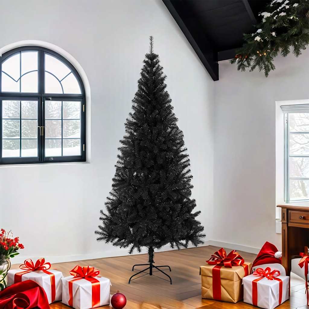 Schwarzer Premium-Tannenbaum – Stylisches Weihnachts-Highlight für moderne Wohnzimmer & luxuriöse Festtage 🎁🌲 180cm