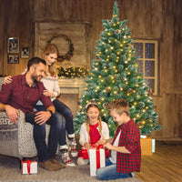Künstlicher Weihnachtsbaum mit IP44-LEDs & Schneeeffekt – realistischer PVC-Baum mit Metallständer und Lichter🎄💡 120-240cm
