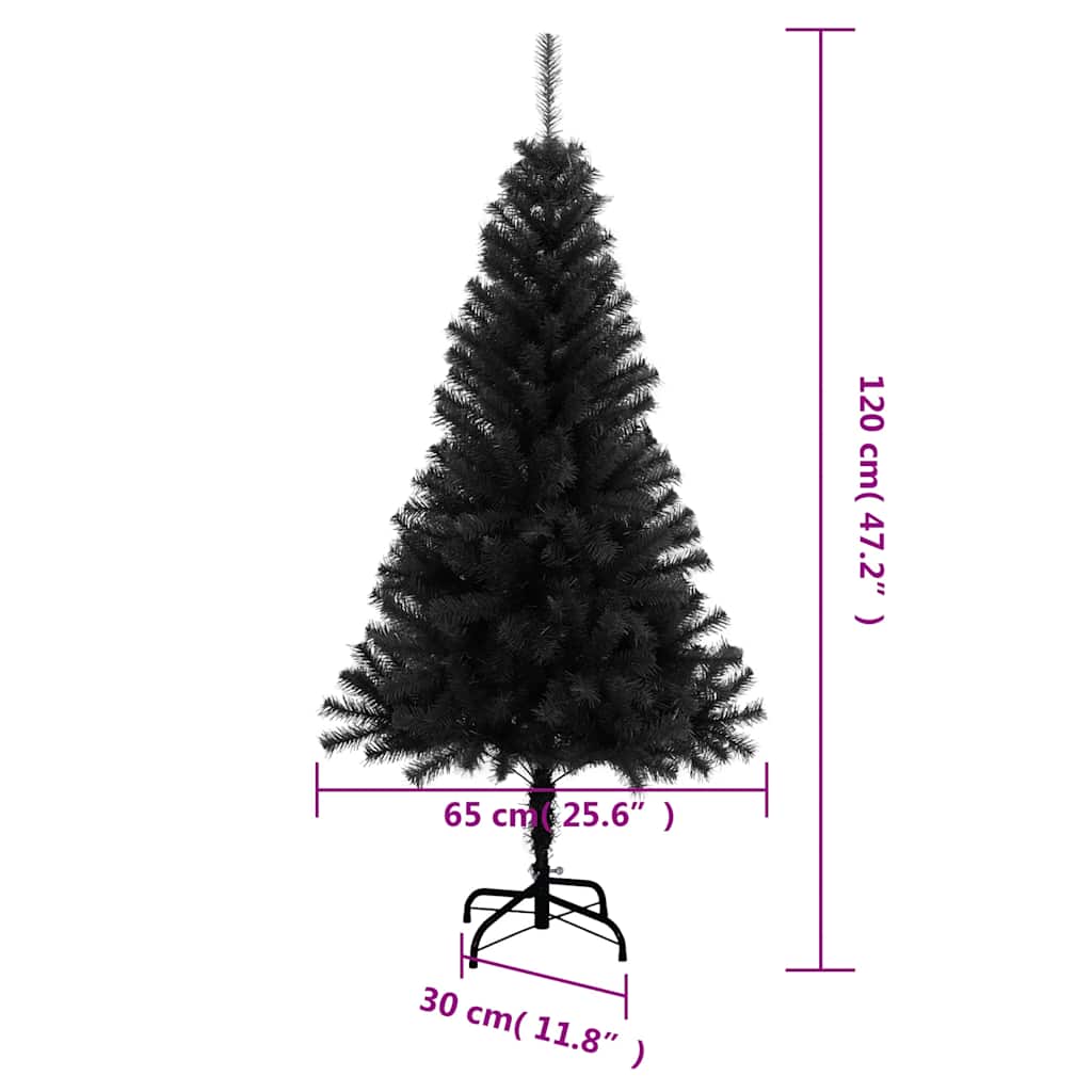 Schwarzer Premium-Tannenbaum – Stylisches Weihnachts-Highlight für moderne Wohnzimmer & luxuriöse Festtage 🎁🌲 120cm