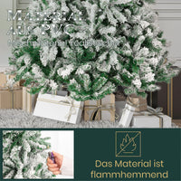 Weihnachtsbaum 180cm mit 1106 Zweigen, Schnee-Look und Metall Ständer für festen Stand