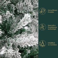 Weihnachtsbaum 180cm mit 1106 Zweigen, Schnee-Look und Metall Ständer für festen Stand