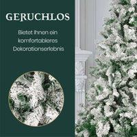 Weihnachtsbaum 180cm mit 1106 Zweigen, Schnee-Look und Metall Ständer für festen Stand
