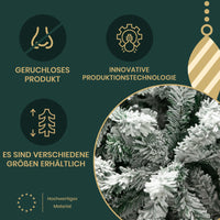 Weihnachtsbaum 180cm mit 1106 Zweigen, Schnee-Look und Metall Ständer für festen Stand