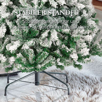 Weihnachtsbaum 180cm mit 1106 Zweigen, Schnee-Look und Metall Ständer für festen Stand