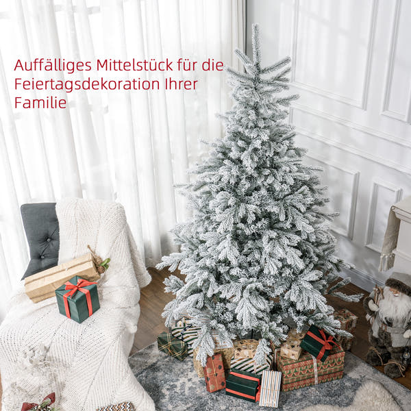 Weihnachtsbaum 180 cm 🎄 Mit 1321 Zweigen & Schnee-Style – üppiger, realistischer Baum für festliche Winterstimmung!