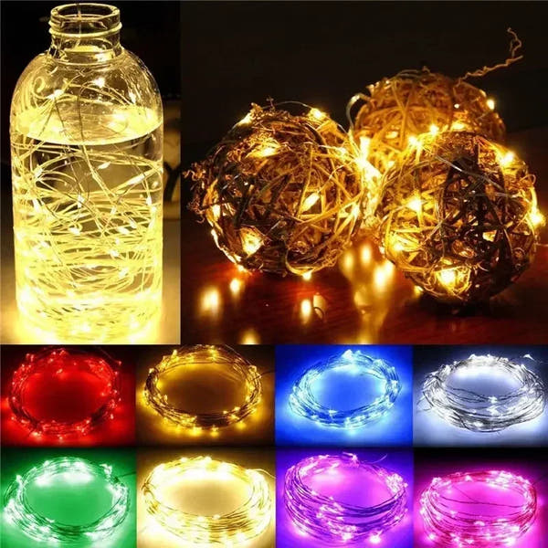 Magische LED Lichterkette in vielen Farben ✨ Perfekt für Weihnachtsbaum, Deko & Garten – 1M bis 30M Länge!