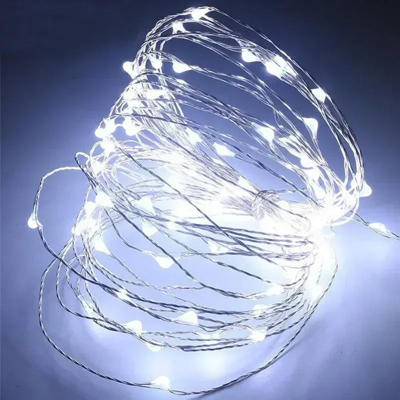 Magische LED Lichterkette in vielen Farben ✨ Perfekt für Weihnachtsbaum, Deko & Garten – 1M bis 30M Länge!