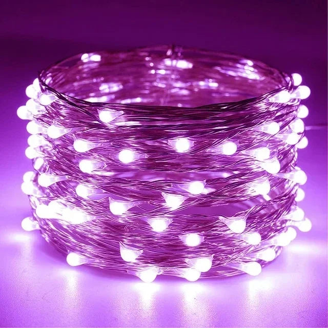 Magische LED Lichterkette in vielen Farben ✨ Perfekt für Weihnachtsbaum, Deko & Garten – 1M bis 30M Länge!