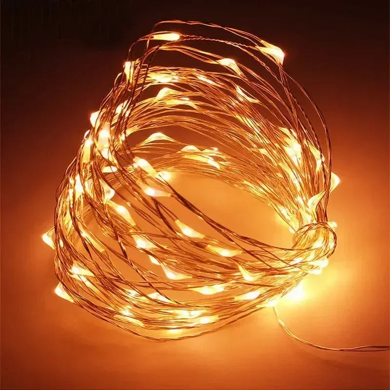 Magische LED Lichterkette in vielen Farben ✨ Perfekt für Weihnachtsbaum, Deko & Garten – 1M bis 30M Länge!