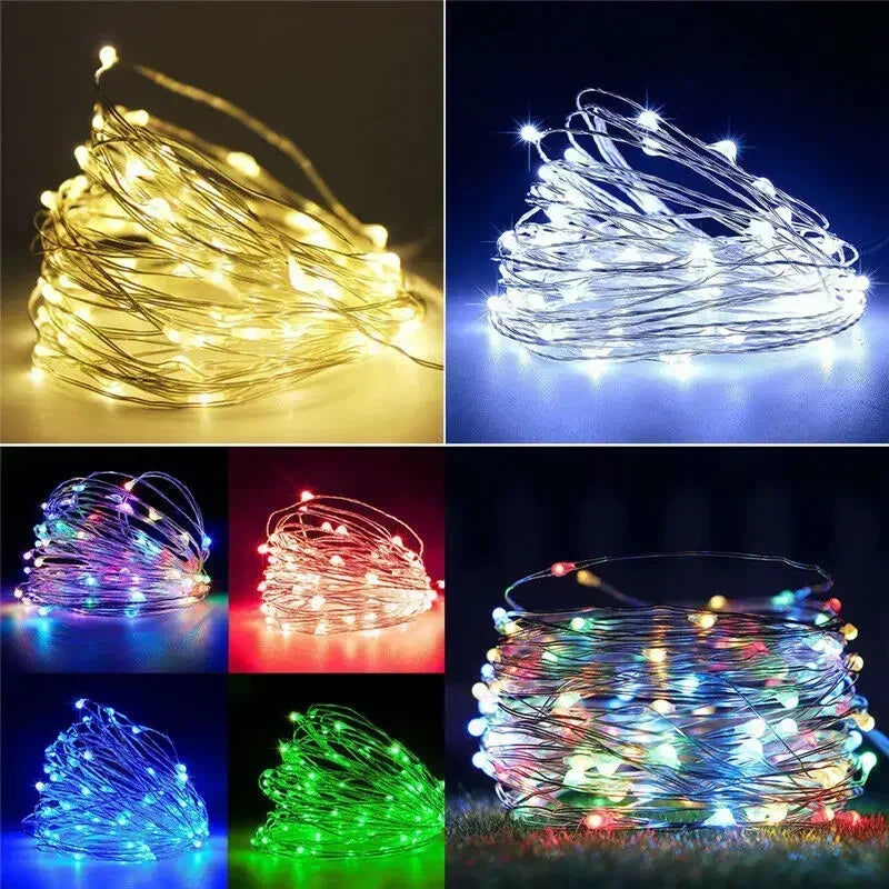 Magische LED Lichterkette in vielen Farben ✨ Perfekt für Weihnachtsbaum, Deko & Garten – 1M bis 30M Länge!
