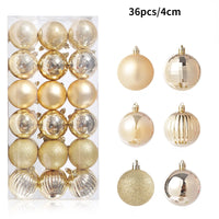 Set aus 24/36 Weihnachtsbaumkugeln 🎄 Vielfältige Farben & Designs – perfekte Dekoration für festliche Stimmung am Baum!