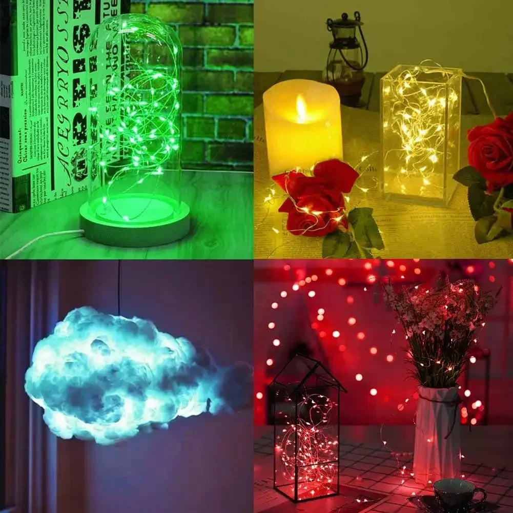 Magische LED Lichterkette in vielen Farben ✨ Perfekt für Weihnachtsbaum, Deko & Garten – 1M bis 30M Länge!
