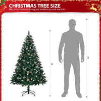 Weihnachtsbaum 150 cm 🎄 Realistischer Look mit 420 PVC-Zweigen & Schnee-Style – perfekte festliche Deko für Zuhause!