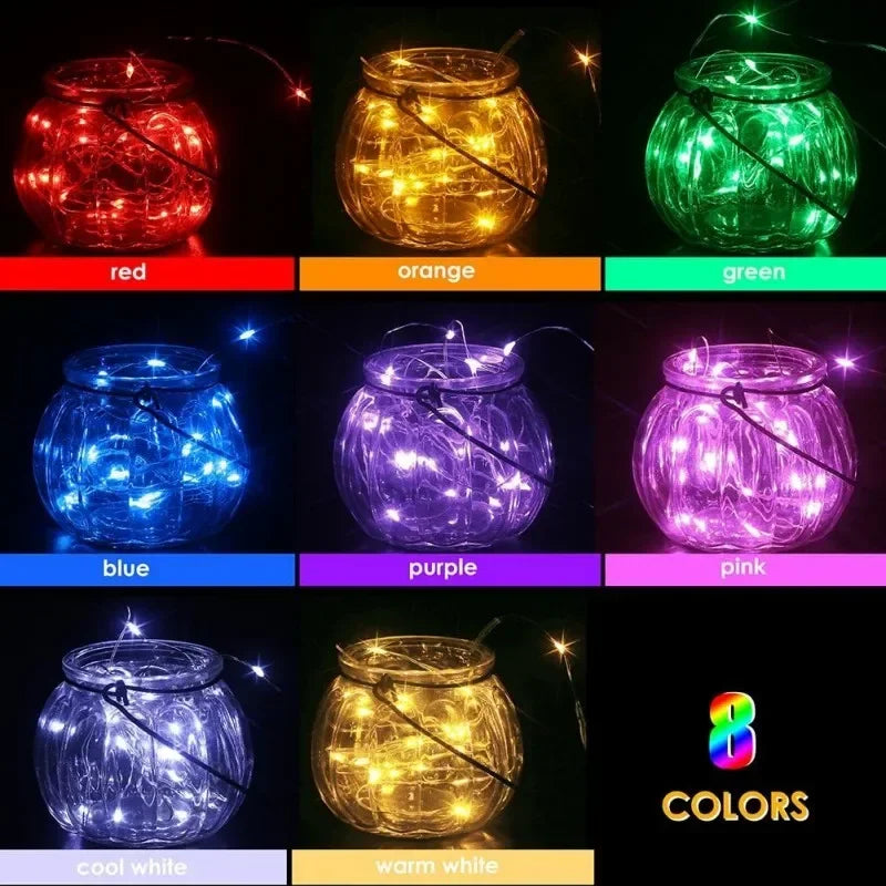 Magische LED Lichterkette in vielen Farben ✨ Perfekt für Weihnachtsbaum, Deko & Garten – 1M bis 30M Länge!