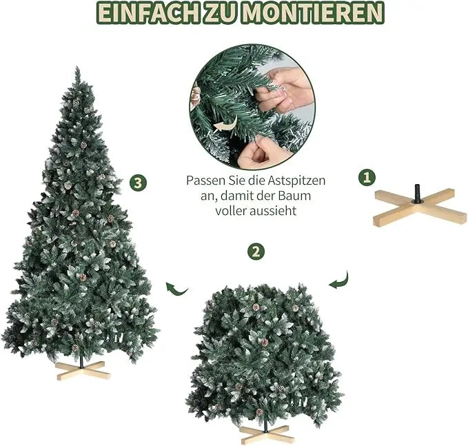 Weihnachtsbaum in 5 Größen 🎄 Wähle 150–270 cm – perfekte Dekoration für jedes Zuhause in realistischer Optik!