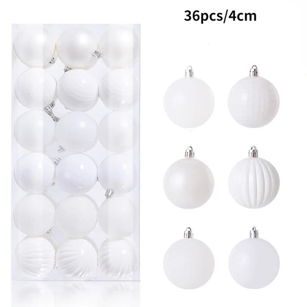 Set aus 24/36 Weihnachtsbaumkugeln 🎄 Vielfältige Farben & Designs – perfekte Dekoration für festliche Stimmung am Baum!