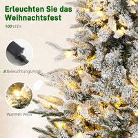 Weihnachtsbaum 120 cm 🎄 Mit Schnee-Look & integrierten LED-Lichtern – zauberhafte Winterstimmung garantiert!