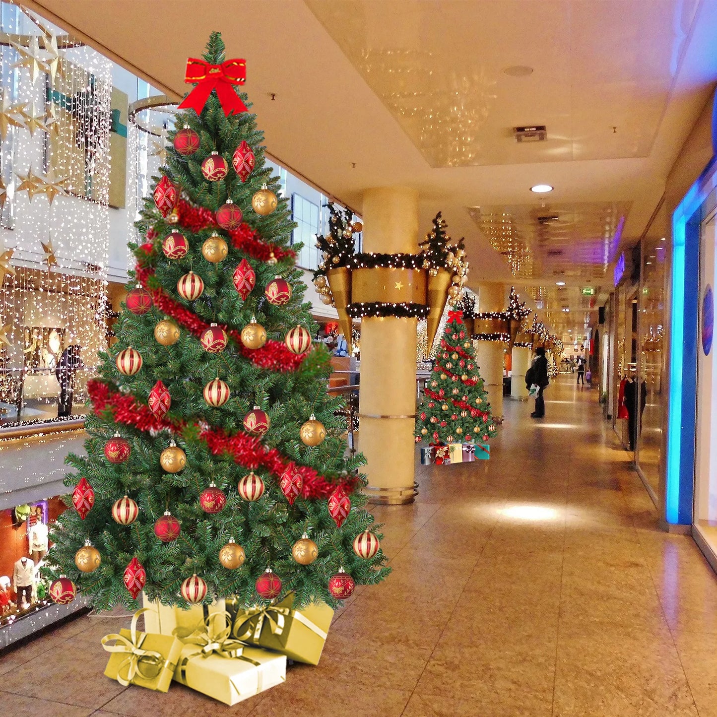 Weihnachtsbaum 150 cm 🎄 Nordmanntannen-Look wie echt – realistisches Design mit stabilem, sicherem Standfuß!