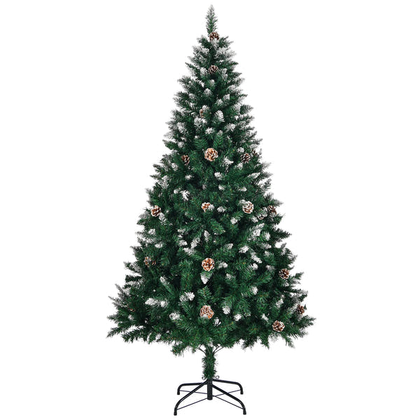 Weihnachtsbaum 150 cm 🎄 Realistischer Look mit 420 PVC-Zweigen & Schnee-Style – perfekte festliche Deko für Zuhause!