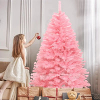 Exklusiver Weihnachtsbaum 🎄 Strahlendes Pink als echter Hingucker – bringt Farbe und Feststimmung in dein Zuhause!